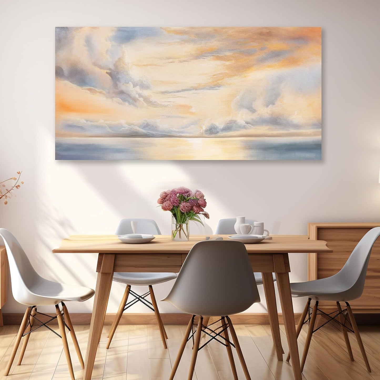 Glvzygy Abstract Wall Art Nature Scenery Wall Decor Sky Clouds Sunset Prints Canvas Painting Wall Decor Artwork for Home Room Bathroom Living and Office Home Decor Wall 40"x20"