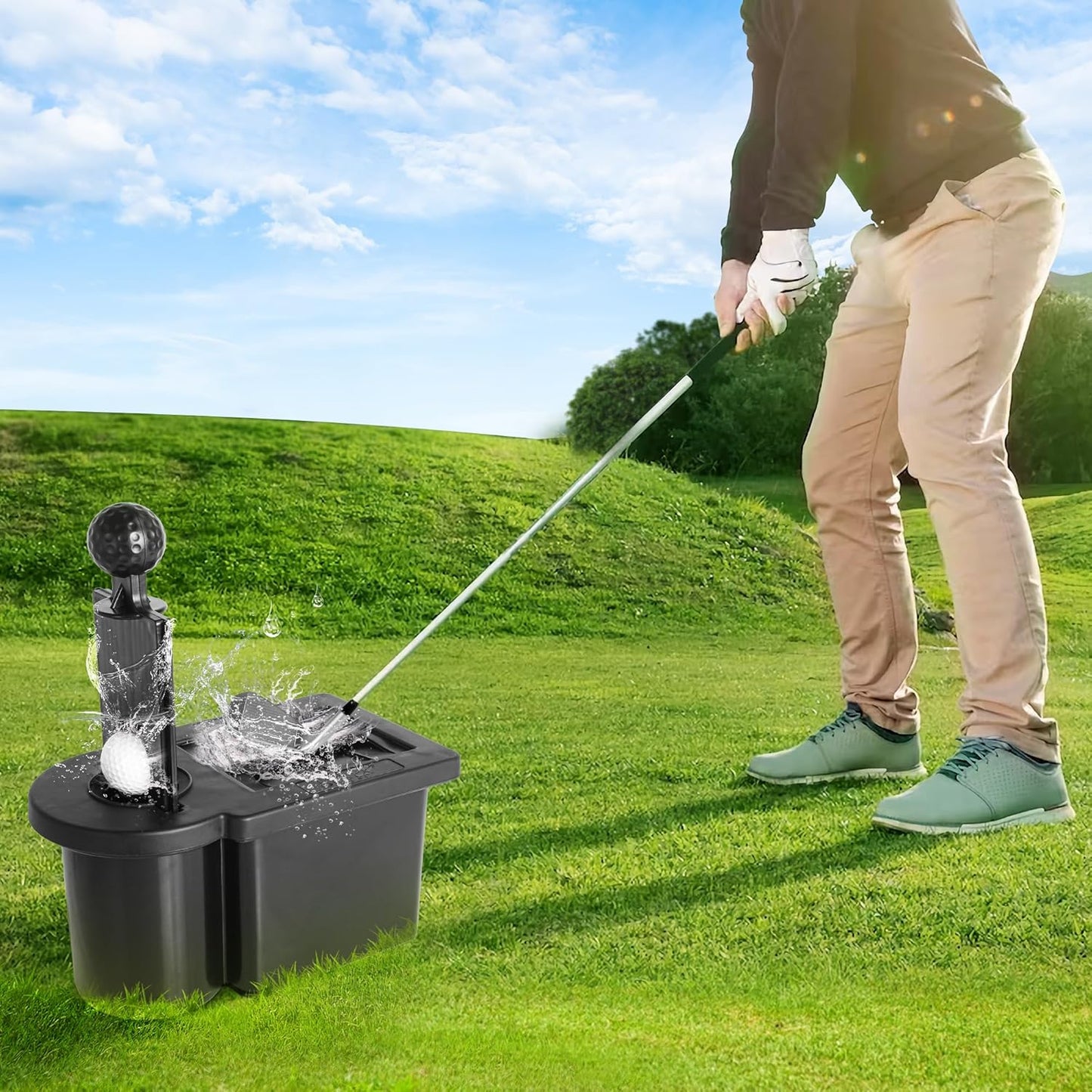 10L0L Golf Ball Washer, Golf Club and Ball Cleaner for EZGO Yamaha Club Car …