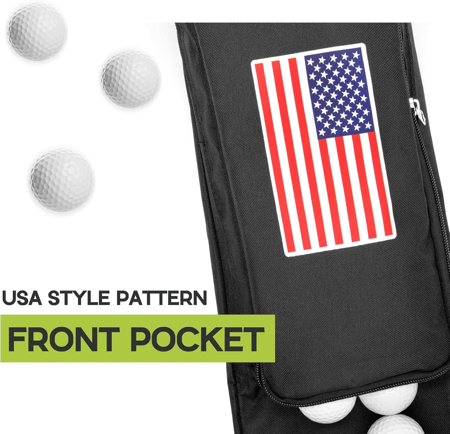 Golf Club Bag, Portable Foldable Mini Golf Carry Bag Lightweight Golf Sunday Bag for 8-10 Golf Clubs, Waterproof Golf Club Travel Bag for Women, Men