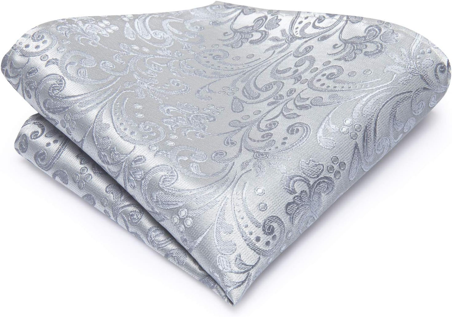 Hi-Tie Men 63inches Tie Set Extra Long Necktie Paisley Tie Pocket Suqare Cufflinks Big and Tall Men Tie