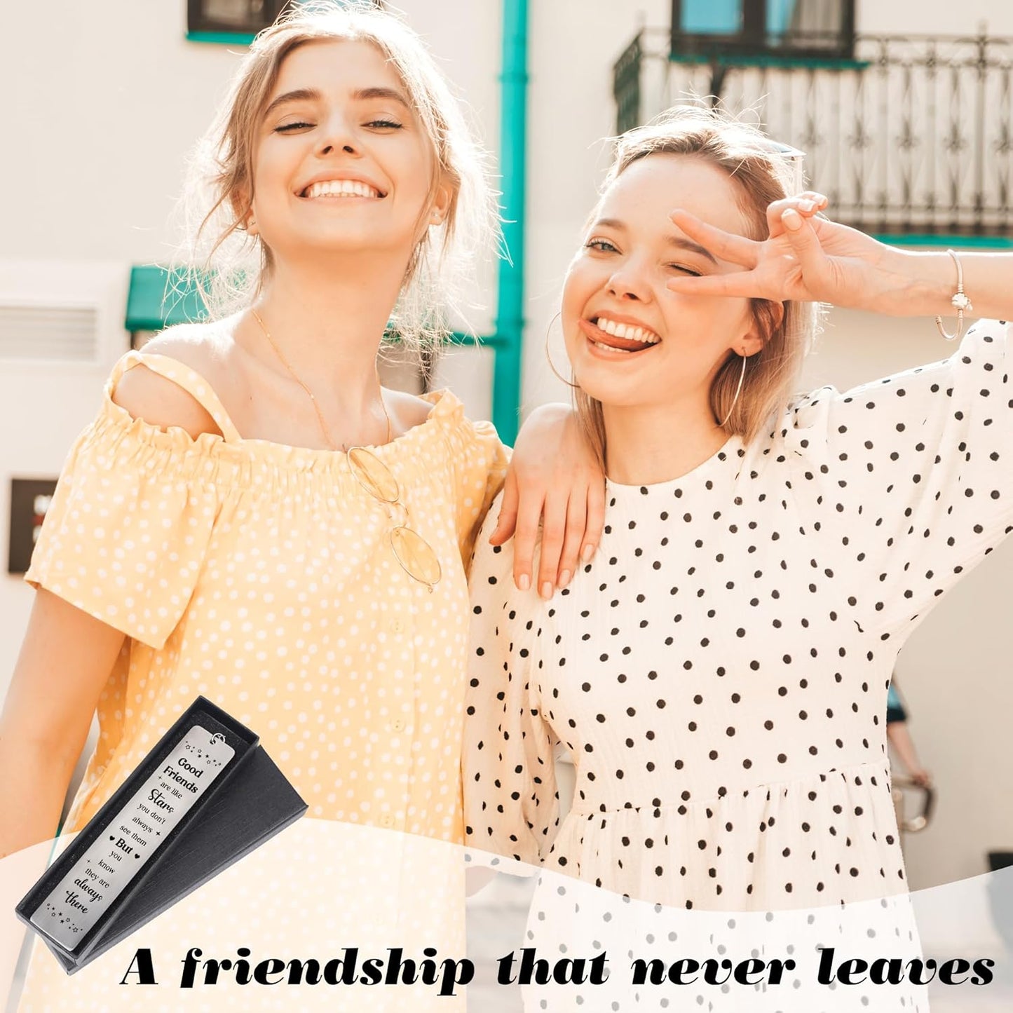 Long Distance Best Friend Gifts - Stainless Steel Bestie Bookmark with Blue Enamel Butterfly Charm, Friendship Bookmarks for Book Lovers Birthday Graduation Christmas Keepsake