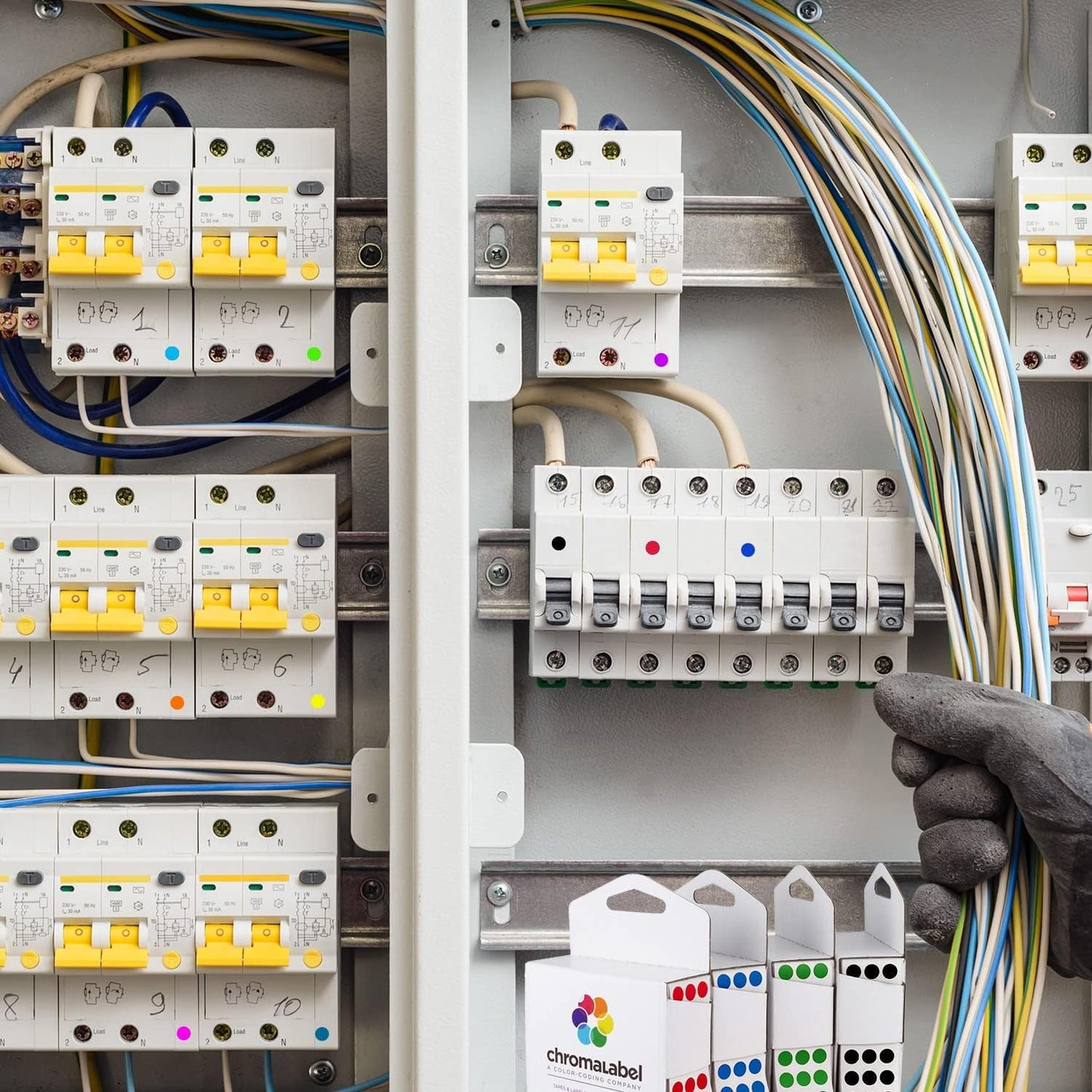 ChromaLabel 0.25 Inch Round Label Permanent Color Code Dot Stickers, 1000 Labels per Roll, Goldenrod