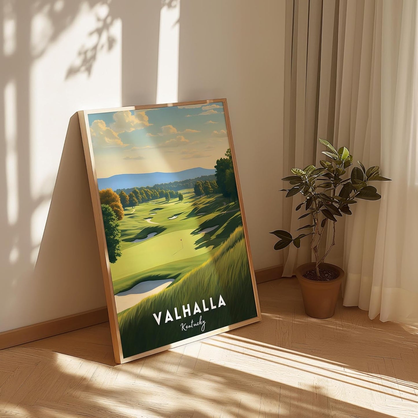 Golf Course Premium Giclee Fine Art Prints - Augusta, Pebble Beach, Pinehurst, Golf Course Posters, Golf Wall Art, Aesthetic Poster for Home Office Decor, Ready to Frame