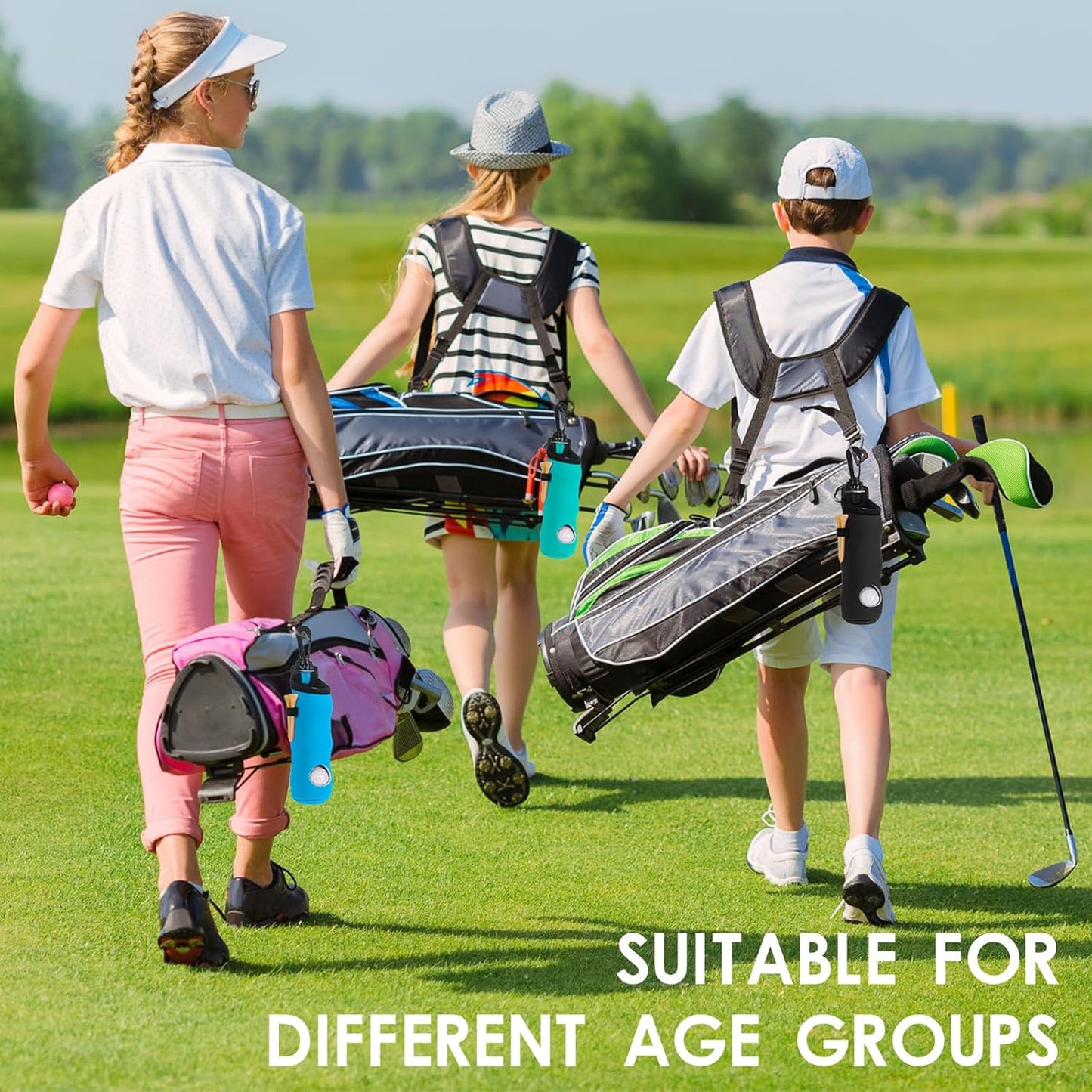 WILLBOND 12 Pcs Golf Ball Tee Holder Neoprene Pouch Golf Ball Carry Bag Multicolor Portable Accessories for Man Woman