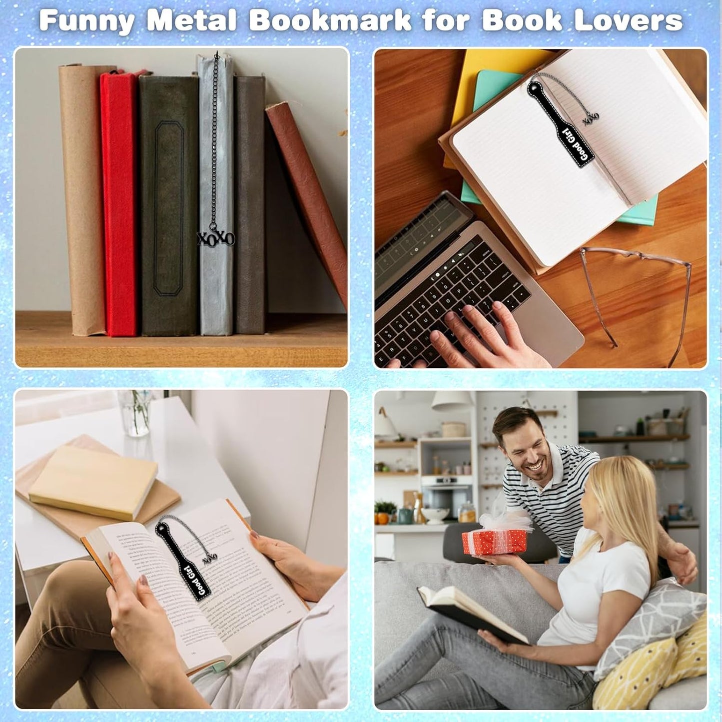 Funny Bookmarks for Women, Book Accessories for Reading Lovers Men Writers Friends Teachers Coworker Family Teens Boys Girls, Inspirational Reading Gifts for Christmas New Year Birthday Graduation