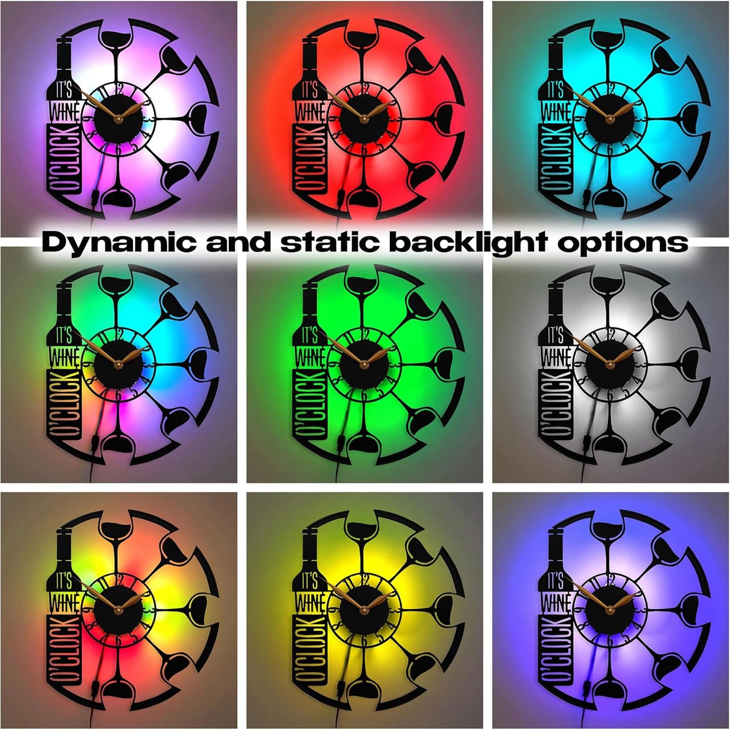 Golf LED Wall Clock – Unique Golf Swing Design, for Golf Enthusiasts, Stylish Golf Course Decor, Black