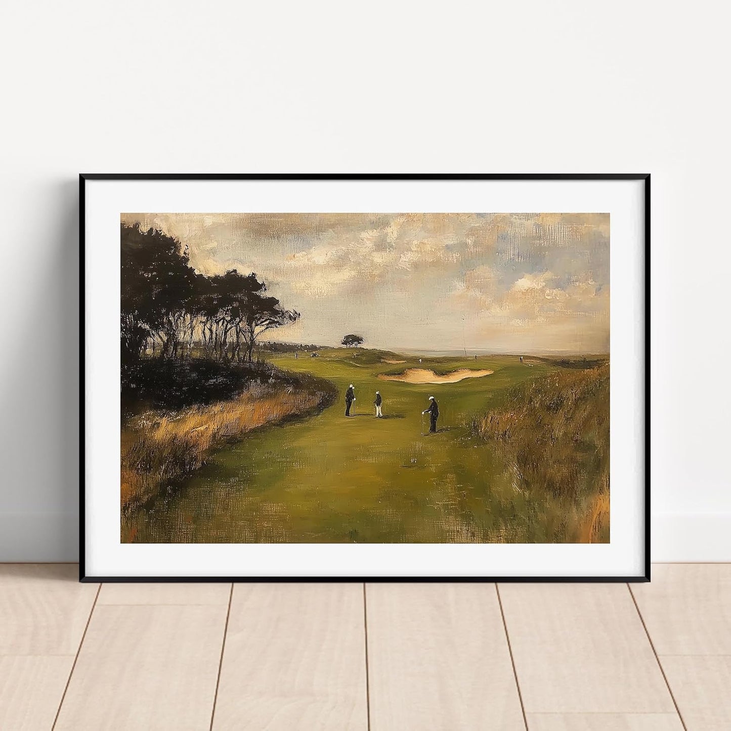 Vintage Golf Course Premium Giclee Fine Art Prints - Antique Style Golf Course Painting Posters, Golf Wall Art, Aesthetic Golfing Poster for Home Office Decor, Ready to Frame