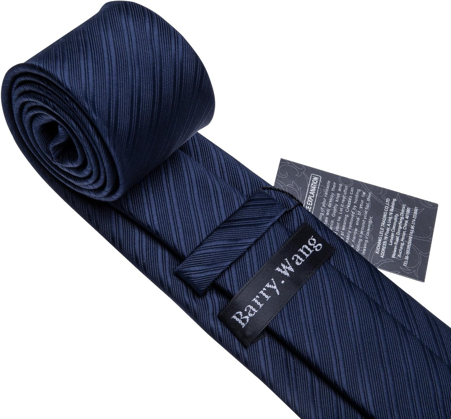 Barry.Wang Designer Classic Ties for Men Set Formal Pocket Square Cufflink Check Plaid