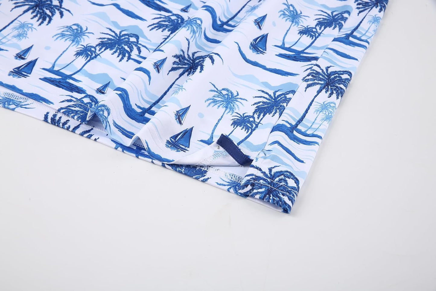 Alex Vando Mens Hawaiian Golf Shirt Moisture Wicking Digital Print Golf Shirts for Men