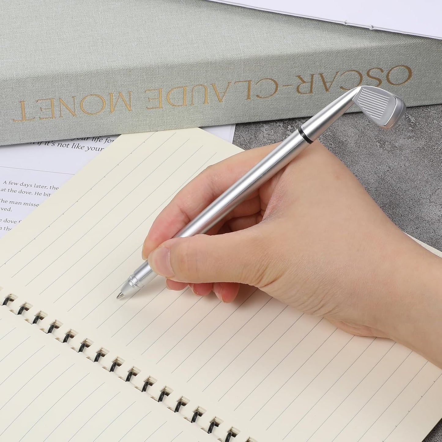 50PCS Golf Ballpoint Pen, Black Gel Ink Medium Point Pens (1.0mm) Mini Golfing Club Props Decorative Ergonomic Funny Sports for Office Coworkers Boss Dad Souvenirs