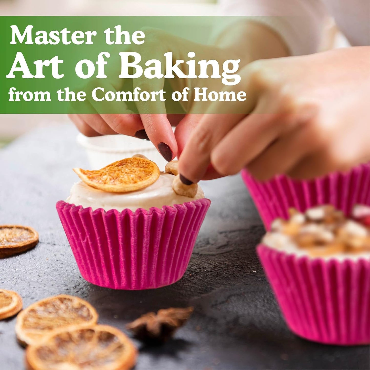 Regency Wraps Greaseproof Professional Grade Baking Cups, Pack of 40, Standard Liners, Hot Pink Solid, for Cupcakes, Muffins, Candy, Non Stick