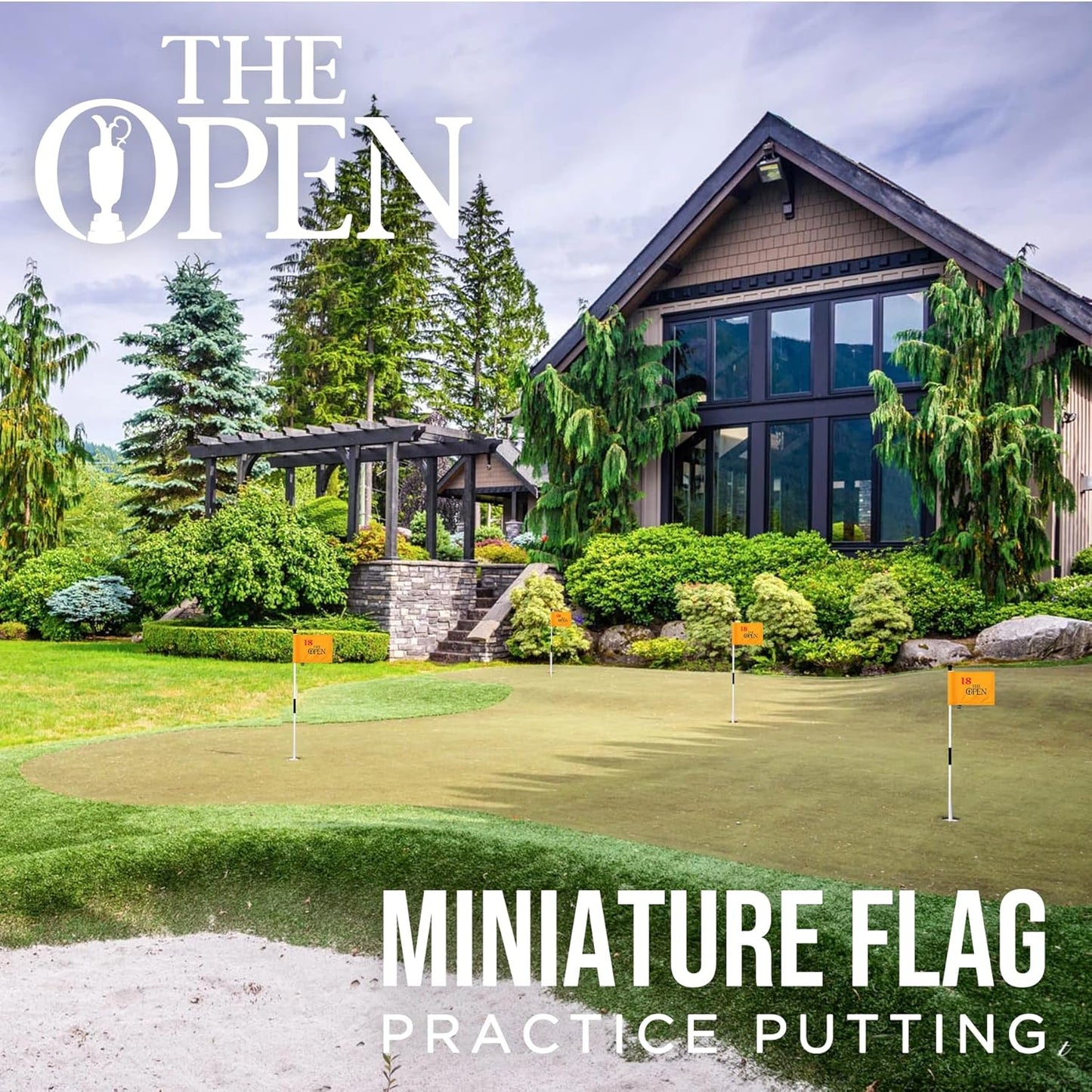 Themed Golf Flag Mini, 8x6 Inch, Double-Sided Silk-Screened, Fade-Resistant 420D Nylon, Ideal for Backyard Practice Putting Green