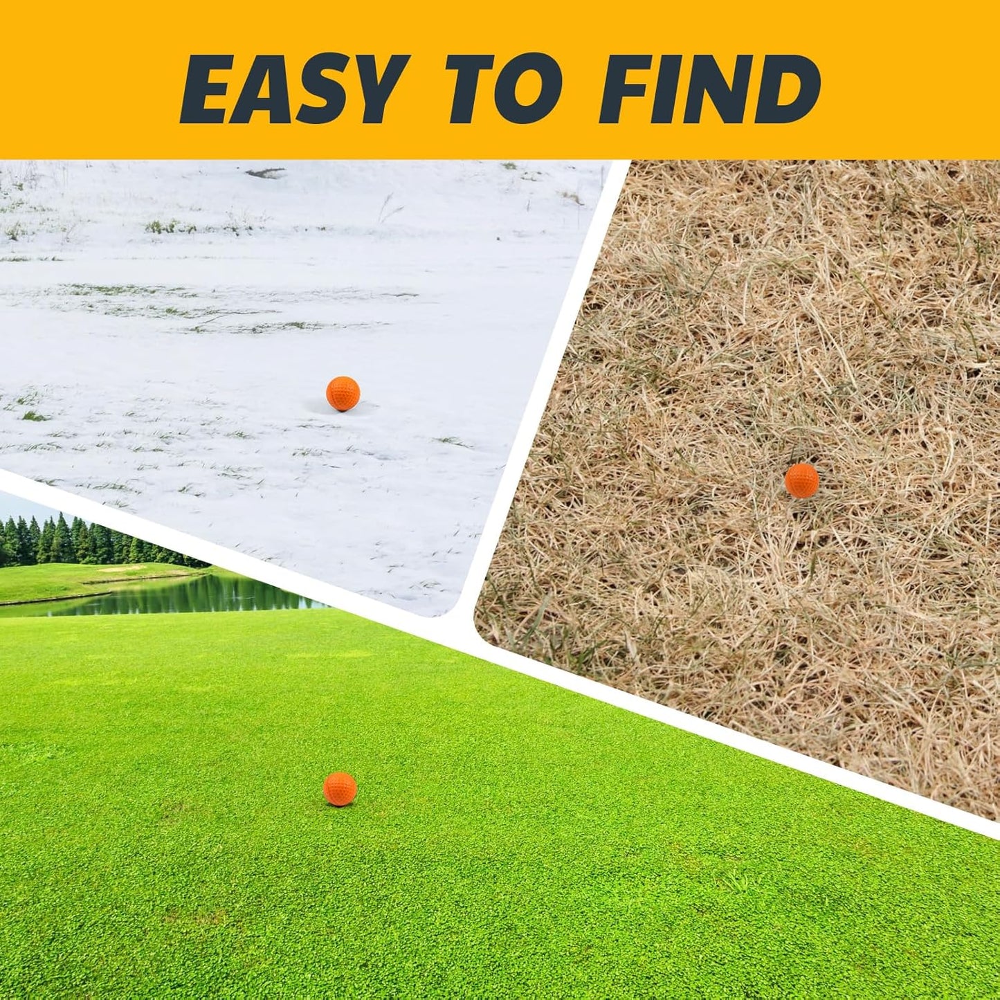 JAYA 24 Pack Foam Golf Practice Balls, Realistic Feel and Limited Flight, Soft for Indoor or Outdoor Training