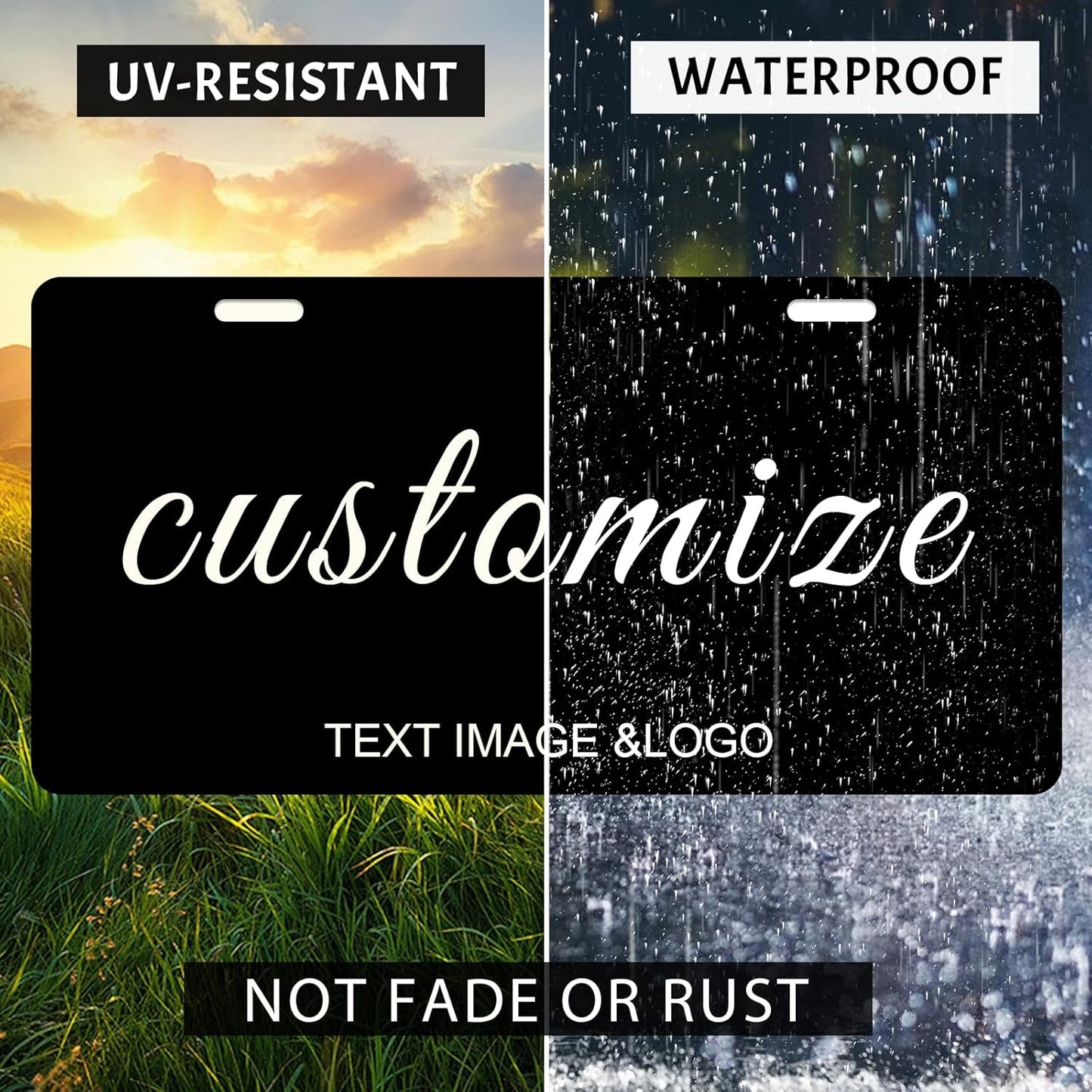 Custom License Plate,6x3 Inches Front License Plate,Thick Rust-Free,Custom Car Tags,Personalized License Plate for Kids Toy Car | Bike