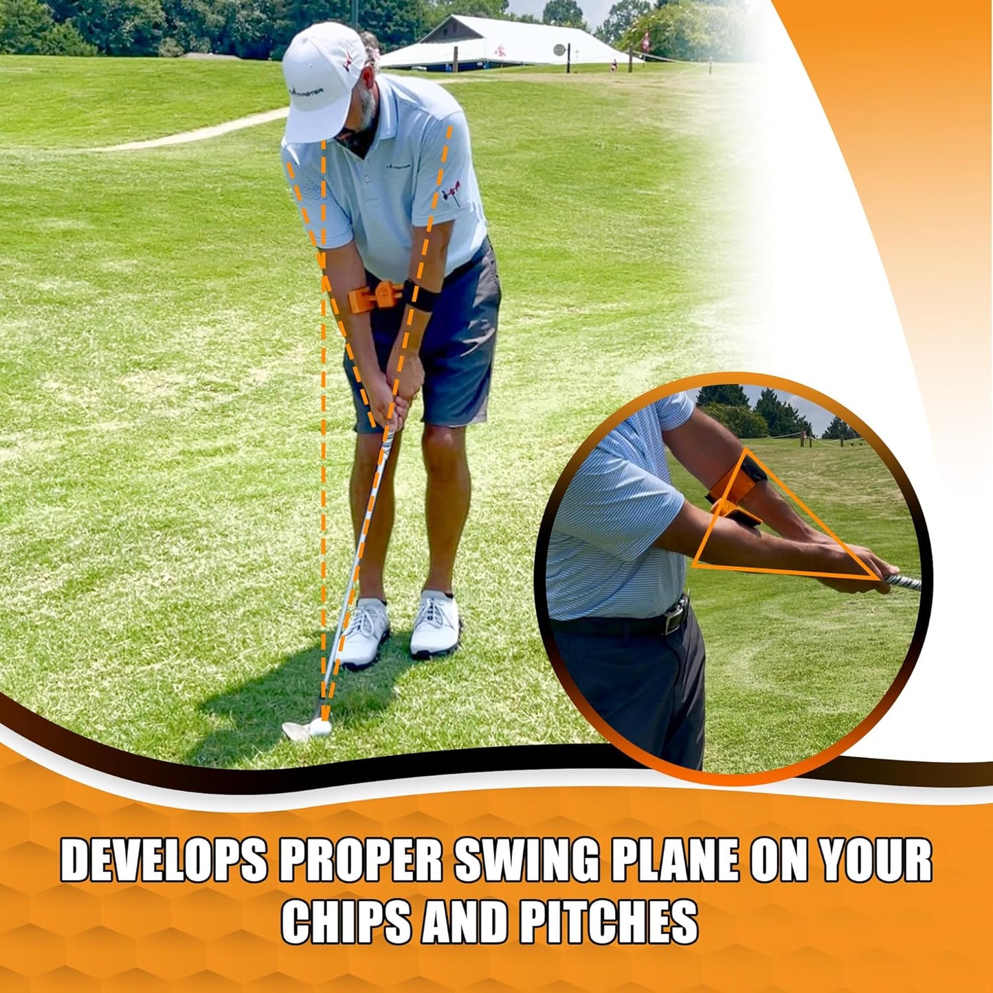 Orange Whip Golf Putting Aid Trainer, Patented Short Game Golf Swing Training for Precision and Accuracy, Made in USA by Orange Whip