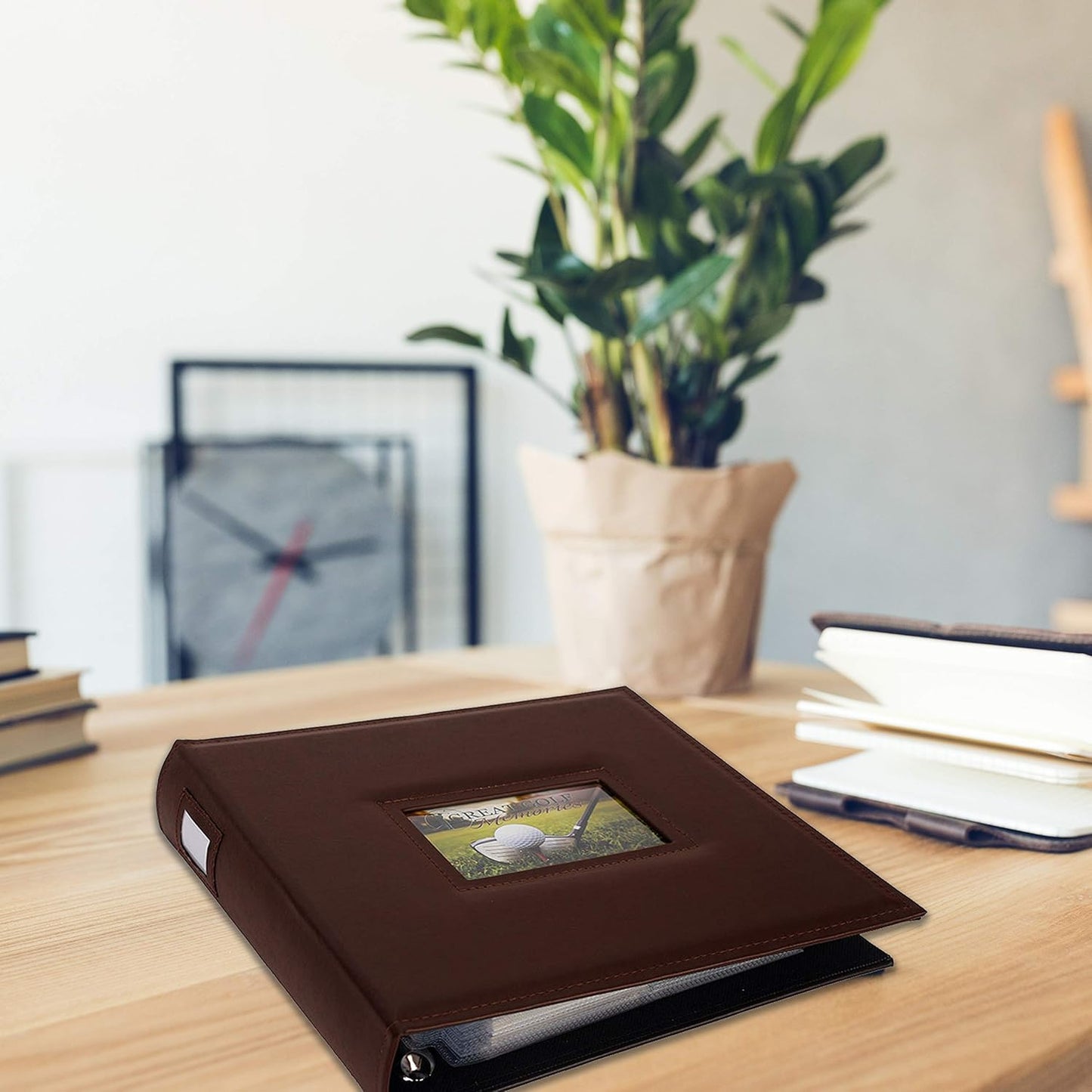 Golf Scorecard and Photo Album | Available in Brown or Black | Holds Up to 130 Scorecards | Designed for 4" x 6" and 5" x 7" Scorecards