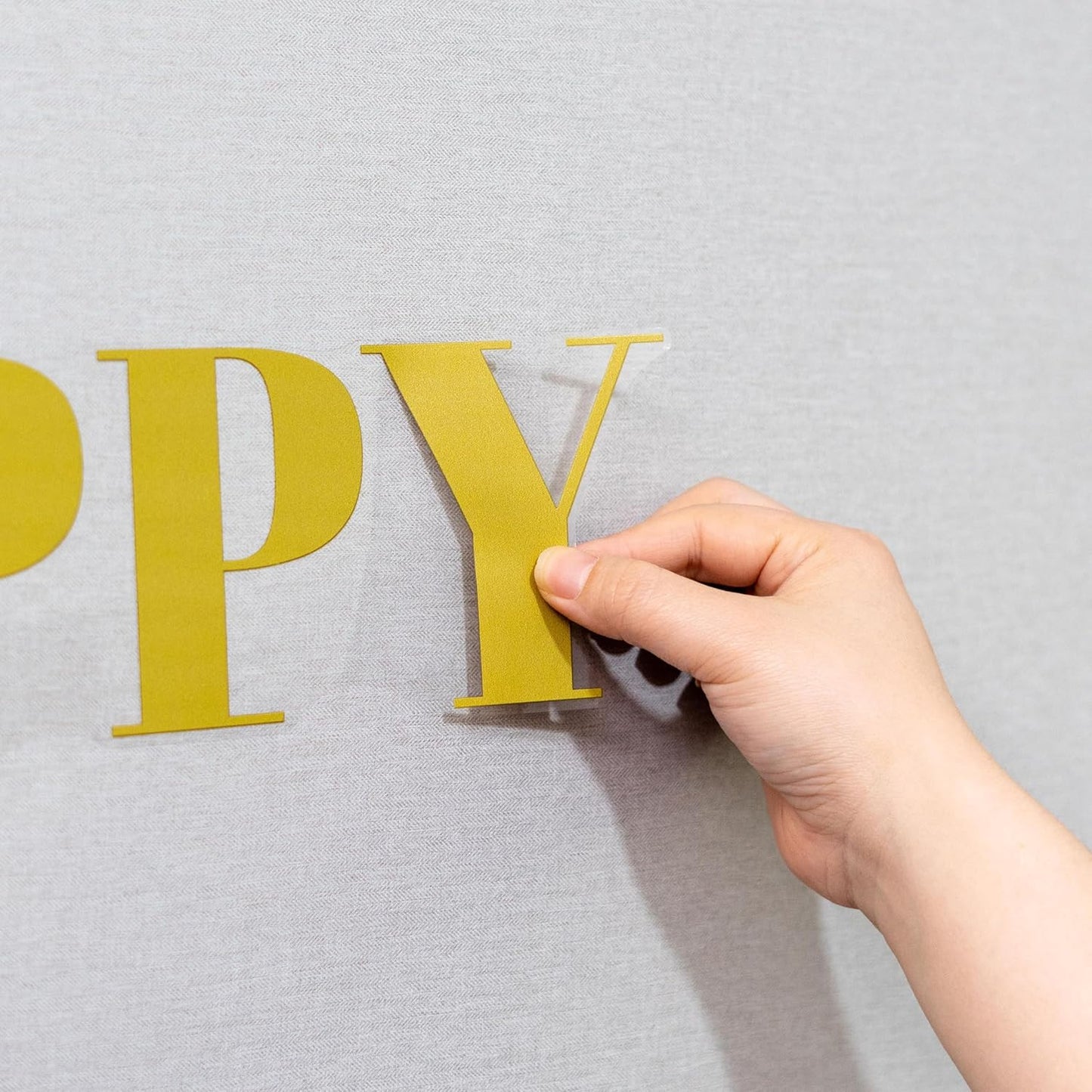 Happy Birthday Decal - Birthday Party Decoration Supplies Wall Stickers, Happy Birthday Yellow Sign Balloon Arch Party Backdrop Decoration Wall Decal