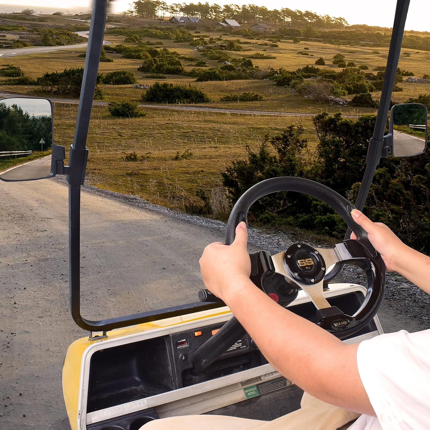 Golf Cart Steering wheel for EZGO YAMAHA and Club Car Precedent Most Golf carts Black