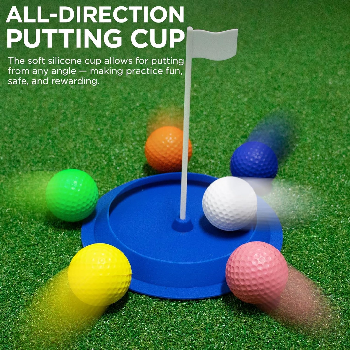 KINGTOP Adjustable Golf Putter – Retractable Shaft, Lightweight Travel Putter with Practice Balls & Putting Cup, Left & Right-Handed Design