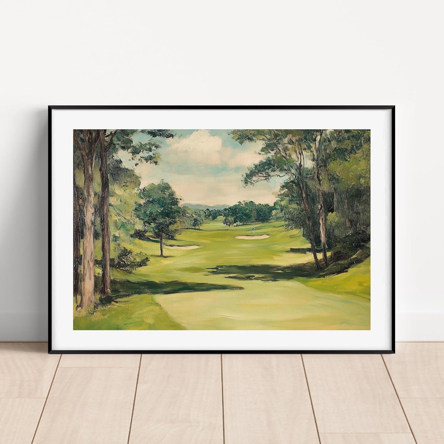 Vintage Golf Course Premium Giclee Fine Art Prints - Antique Style Golf Course Painting Posters, Golf Wall Art, Aesthetic Golfing Poster for Home Office Decor, Ready to Frame
