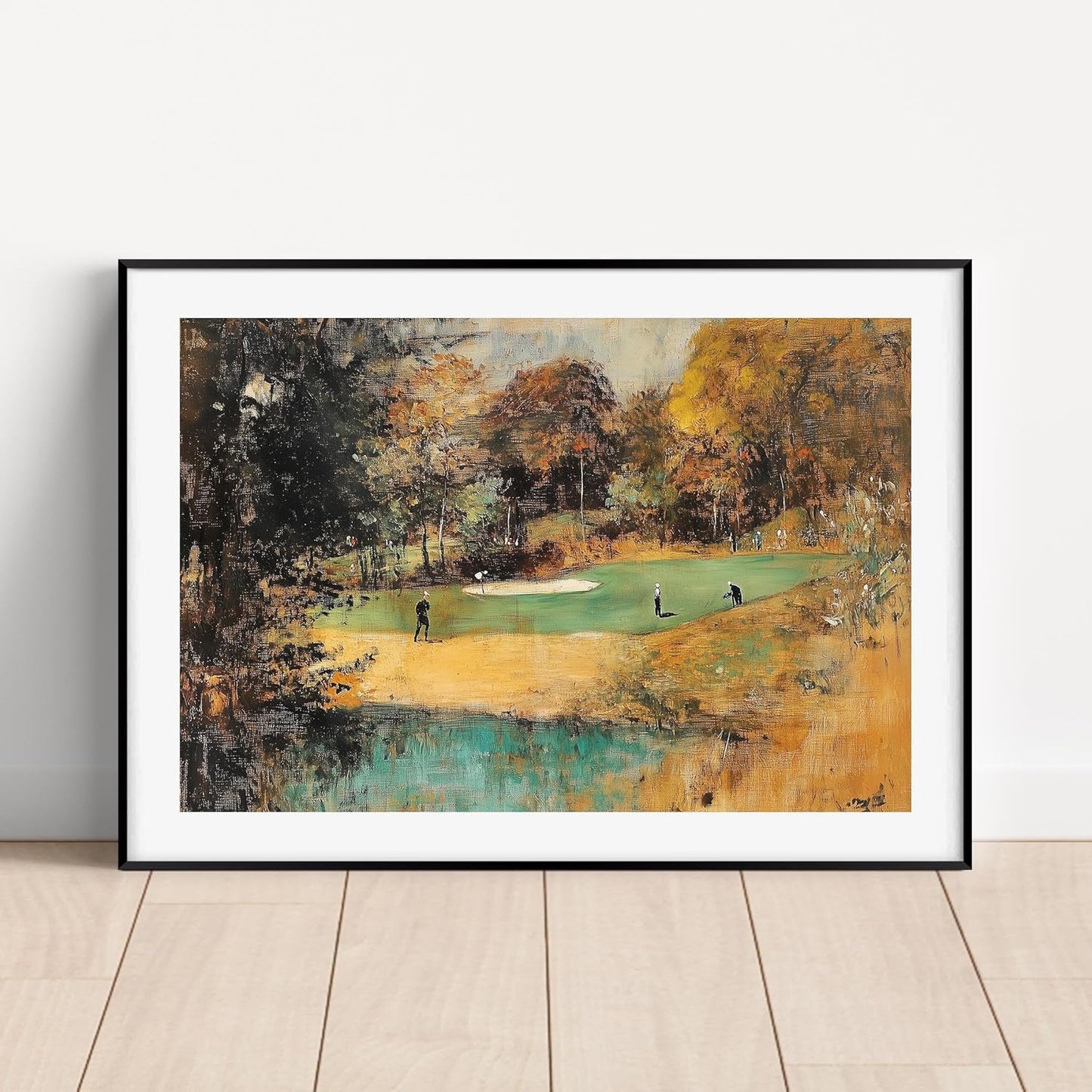 Vintage Golf Course Premium Giclee Fine Art Prints - Antique Style Golf Course Painting Posters, Golf Wall Art, Aesthetic Golfing Poster for Home Office Decor, Ready to Frame