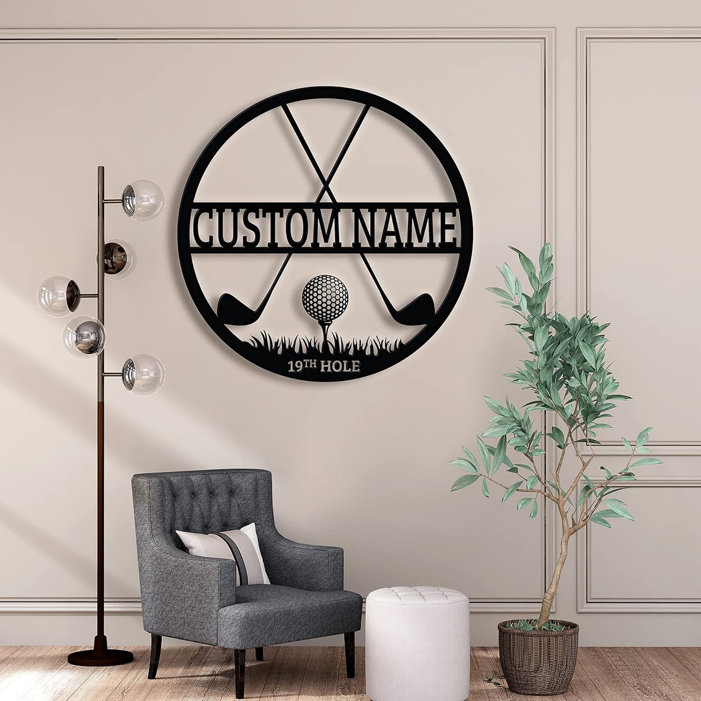 Personalized 19th Hole Custom Golf Metal Sign, Funny Man Cave Sign for Golfers, Custom Metal Pub Wall Art Decorative Accent, Home Decor Sign for Man Cave Bar, Home Decor, Gift For Dad, Son, Sports Lovers, Christmas Gift
