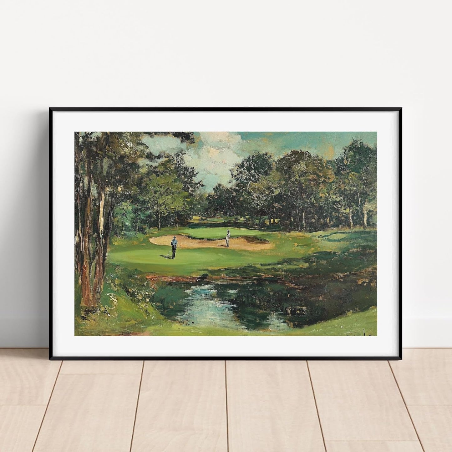 Vintage Golf Course Premium Giclee Fine Art Prints - Antique Style Golf Course Painting Posters, Golf Wall Art, Aesthetic Golfing Poster for Home Office Decor, Ready to Frame