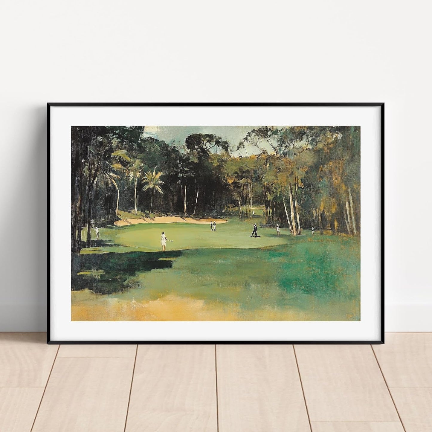 Vintage Golf Course Premium Giclee Fine Art Prints - Antique Style Golf Course Painting Posters, Golf Wall Art, Aesthetic Golfing Poster for Home Office Decor, Ready to Frame
