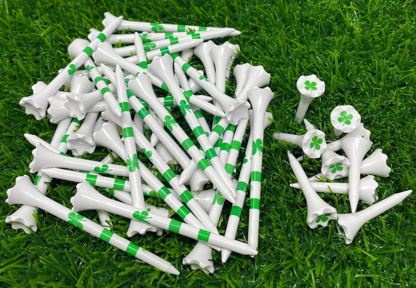 NorthPointe Golf Tees Plastic Combo Length Pack of 50 Includes (40 Count) 3 ¼” Plastic Golf Tees + (10 Count) 1½ Plastic ShortTees for Irons, Hybrids, Par Threes