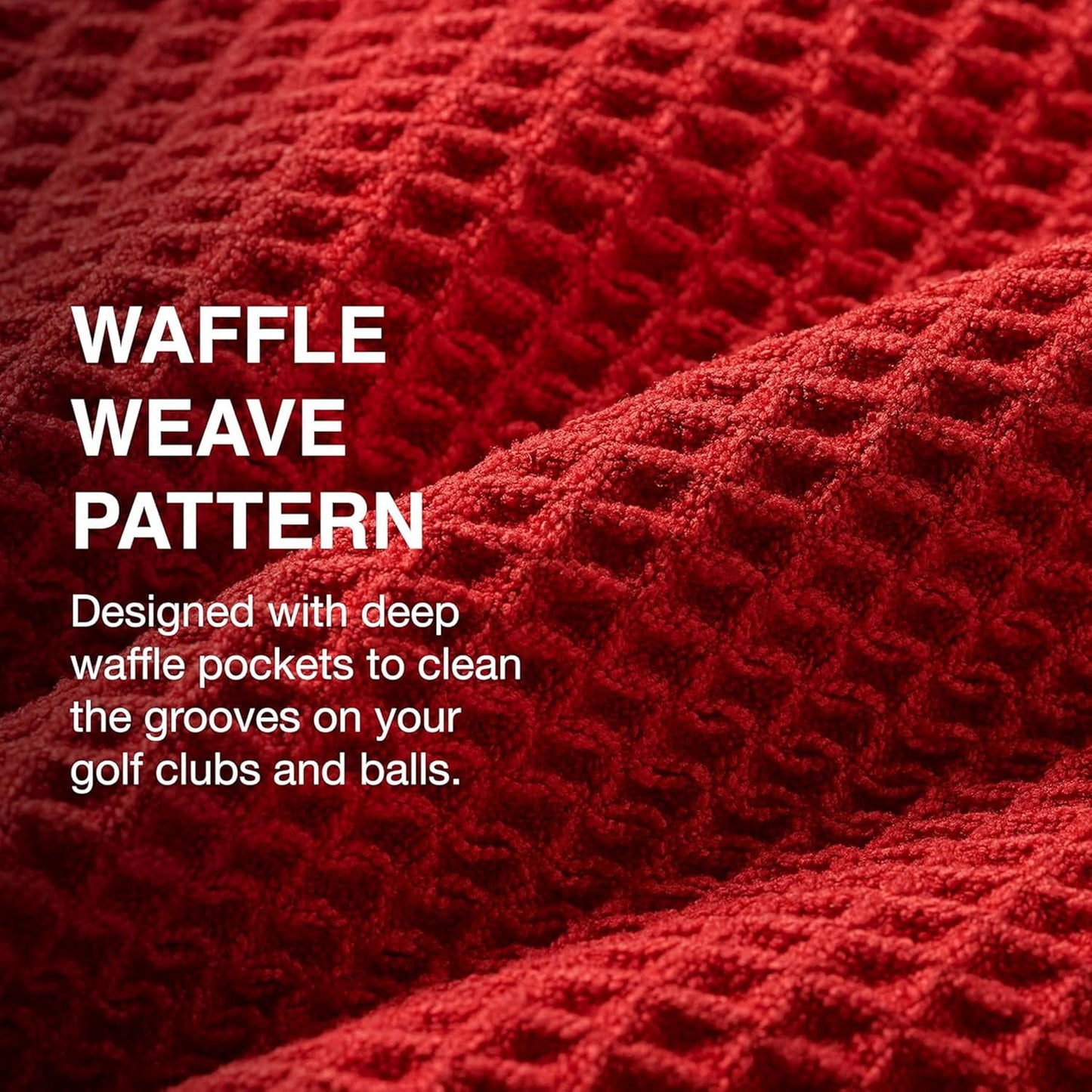 Ghost Golf Magnetic Towel (Greenside) - Premium Ultra-Absorbent Microfiber Golf Towel with Magnet for Golf Carts or Clubs - 18" x 18" Golfing Gear - Waffle Weave Pattern (Blue)