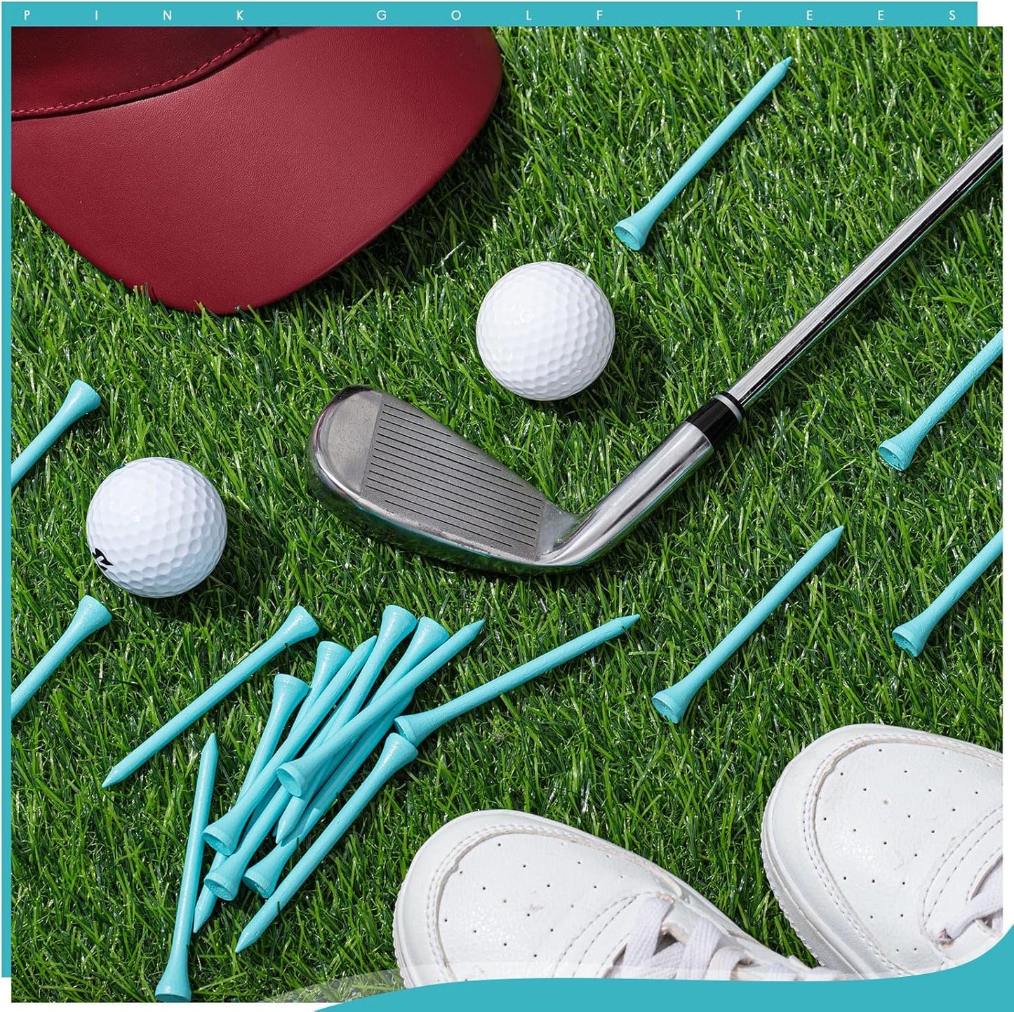 Jenaai 200 Pcs Golf Tees Bamboo Golf Tees Professional Golf Tees Bulk for Women Golf Club Accessories