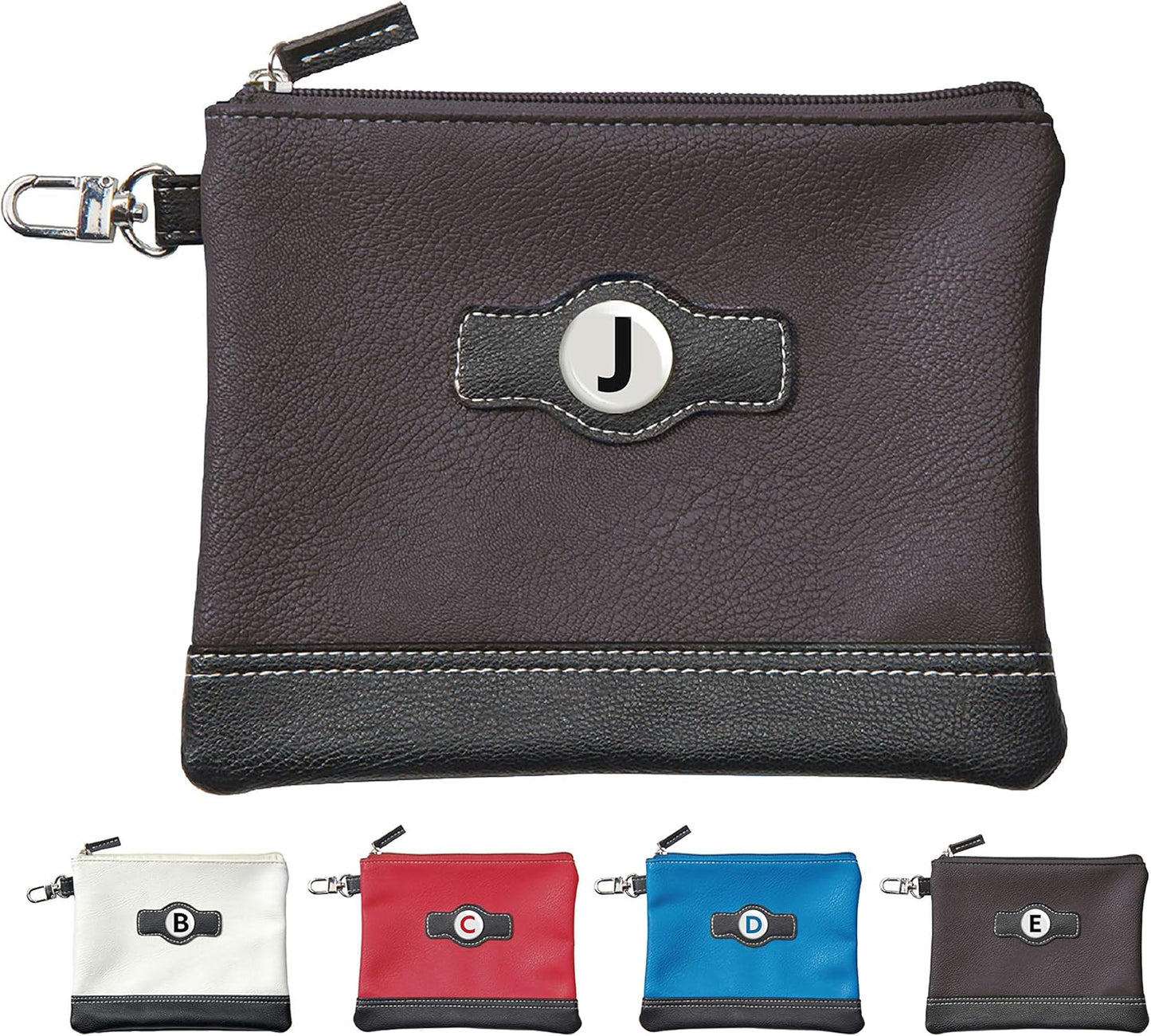 Golf Pouch | Personalized Initial Monogram Letters (A-Z) Zipper Valuables Pouch