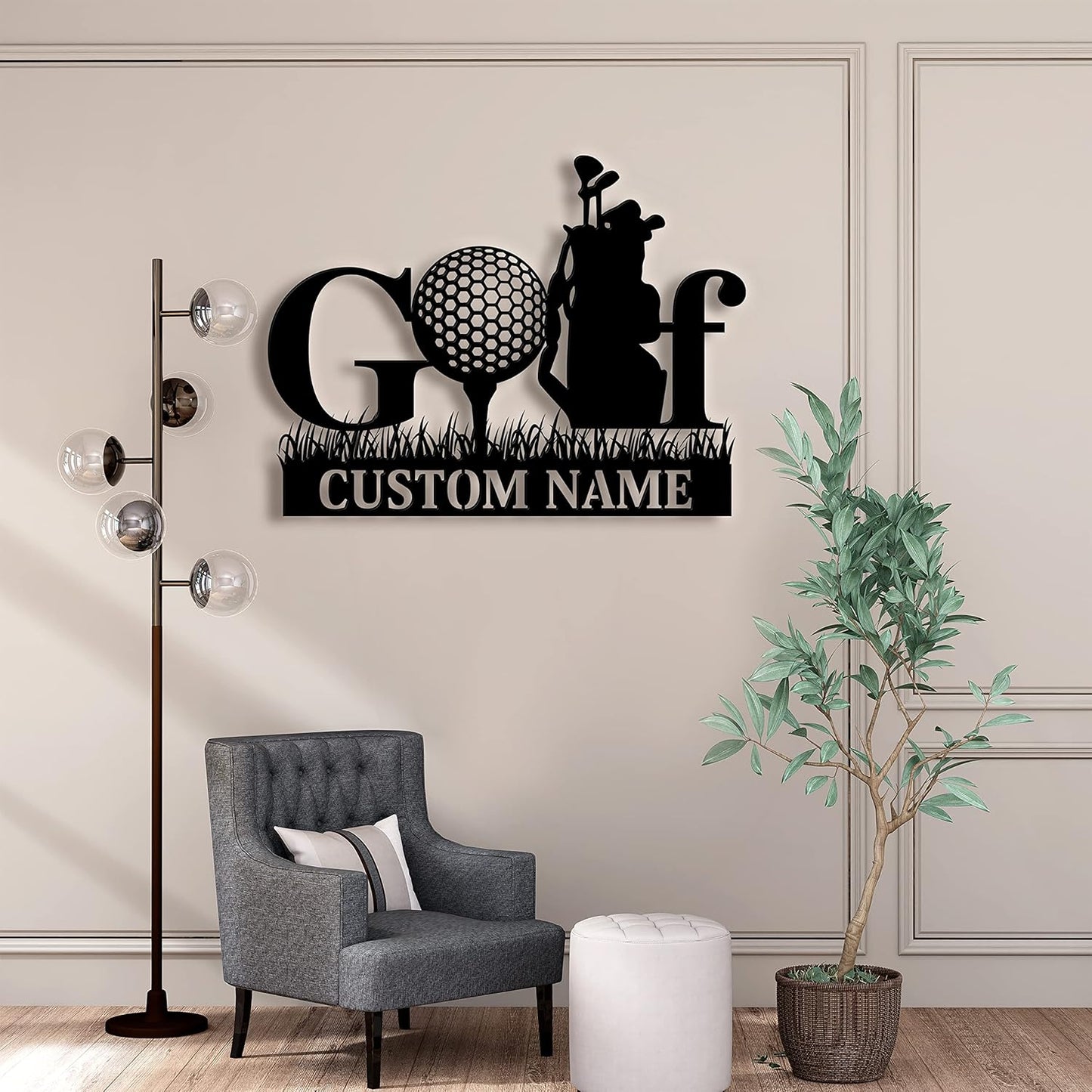 Personalized Golf Metal Sign, Custom Golf Name Monogram Sign, Golf Metal Wall Art, Custom Golf Monogram Wall Decor, Personalized Golf Gift, Gift For Dad, Son, Sports Lovers, Christmas Gift