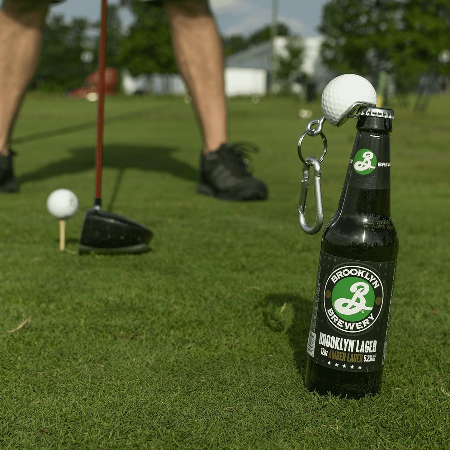 Golf Ball Bottle Opener made from Real Golf Ball, Keychain Bottle Opener Carabiner, Best Golf Gifts for Men Golf Gift Ideas