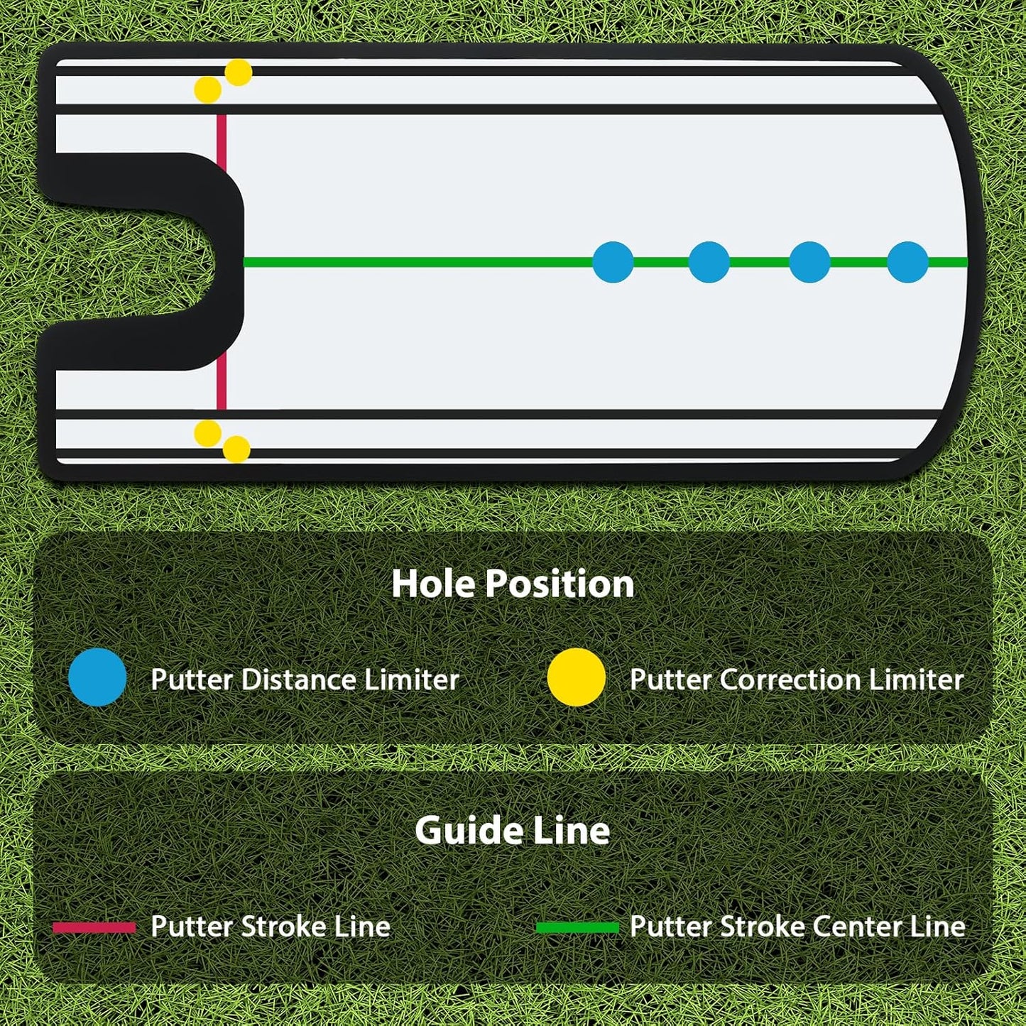 Golf Putting Mirror, Portable Training Aid, Golf Putting Mirror Training Aid for Beginners, Checks Eyes-Shoulders-Putter Face for Improved Accuracy, Beginner Golfing Equipment and Accessories