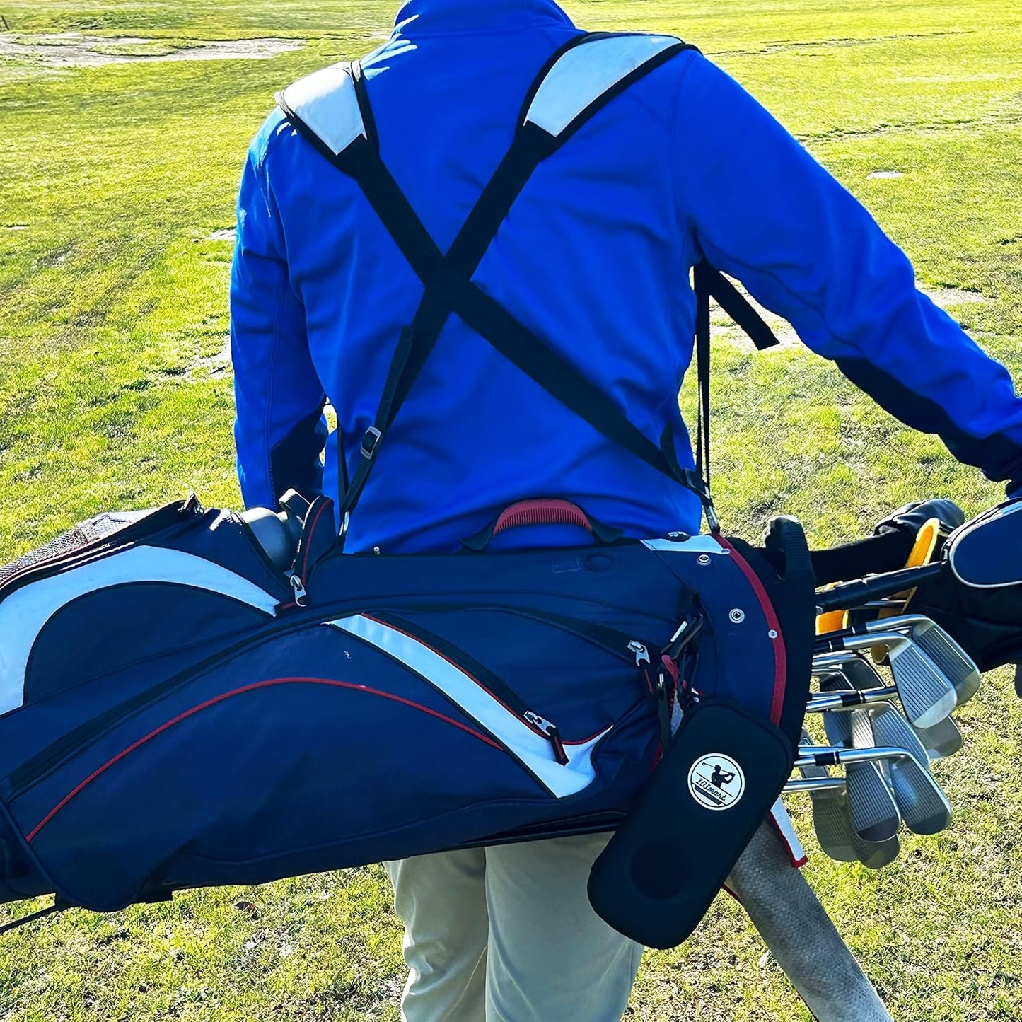 Golf Glove Holder Case - Keep Gloves Protected - Pocket & Slots Store Golf Accessories and Personal Items - 4 Tees, a Ball Marker, a Divot Tool Included - Gift for Men Women Golfers