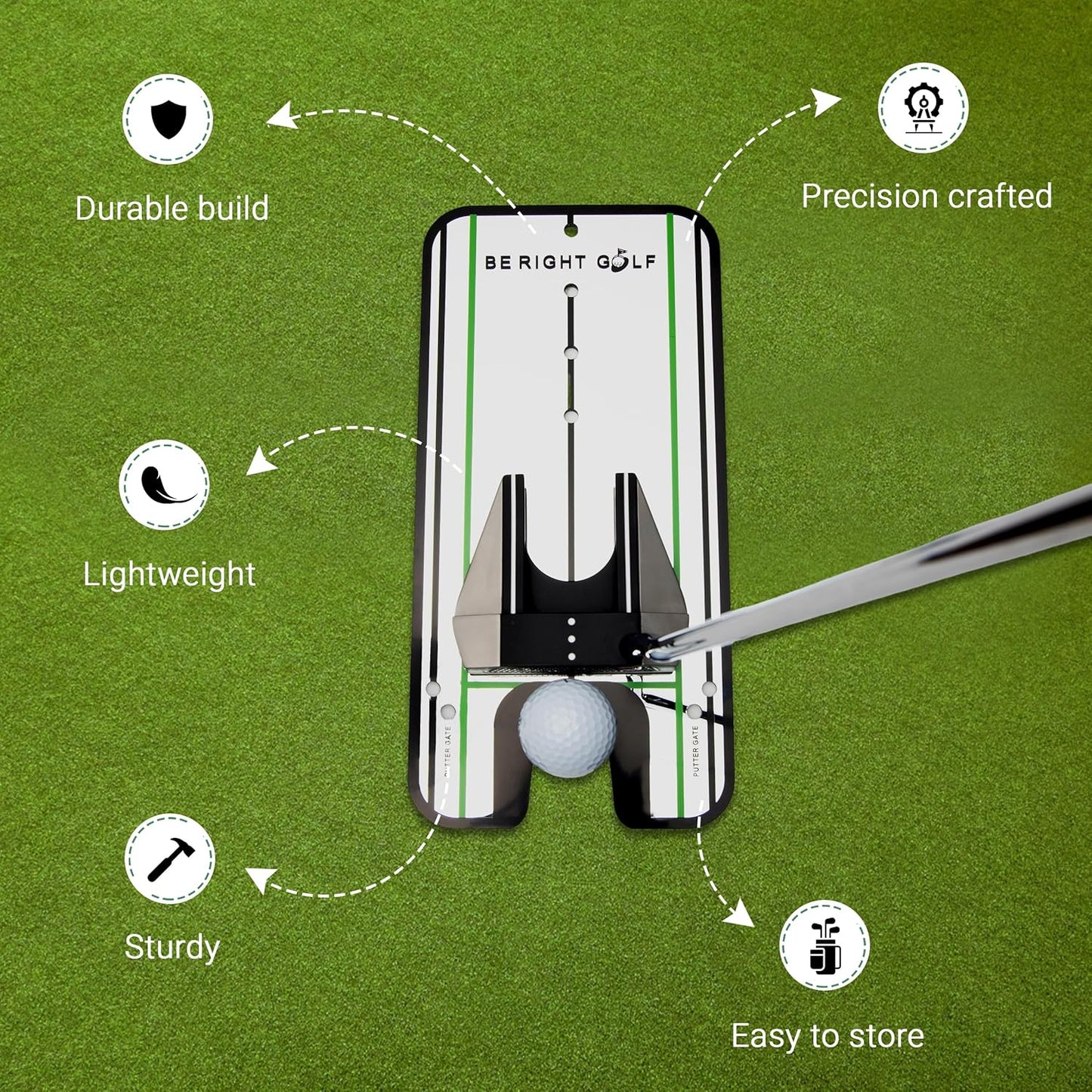 Golf Putting Mirror - Putting Mirror Training Aid - Putting Alignment Practice for Consistency & Accuracy - Alignment Training Aid for Indoor & Outdoor Practice