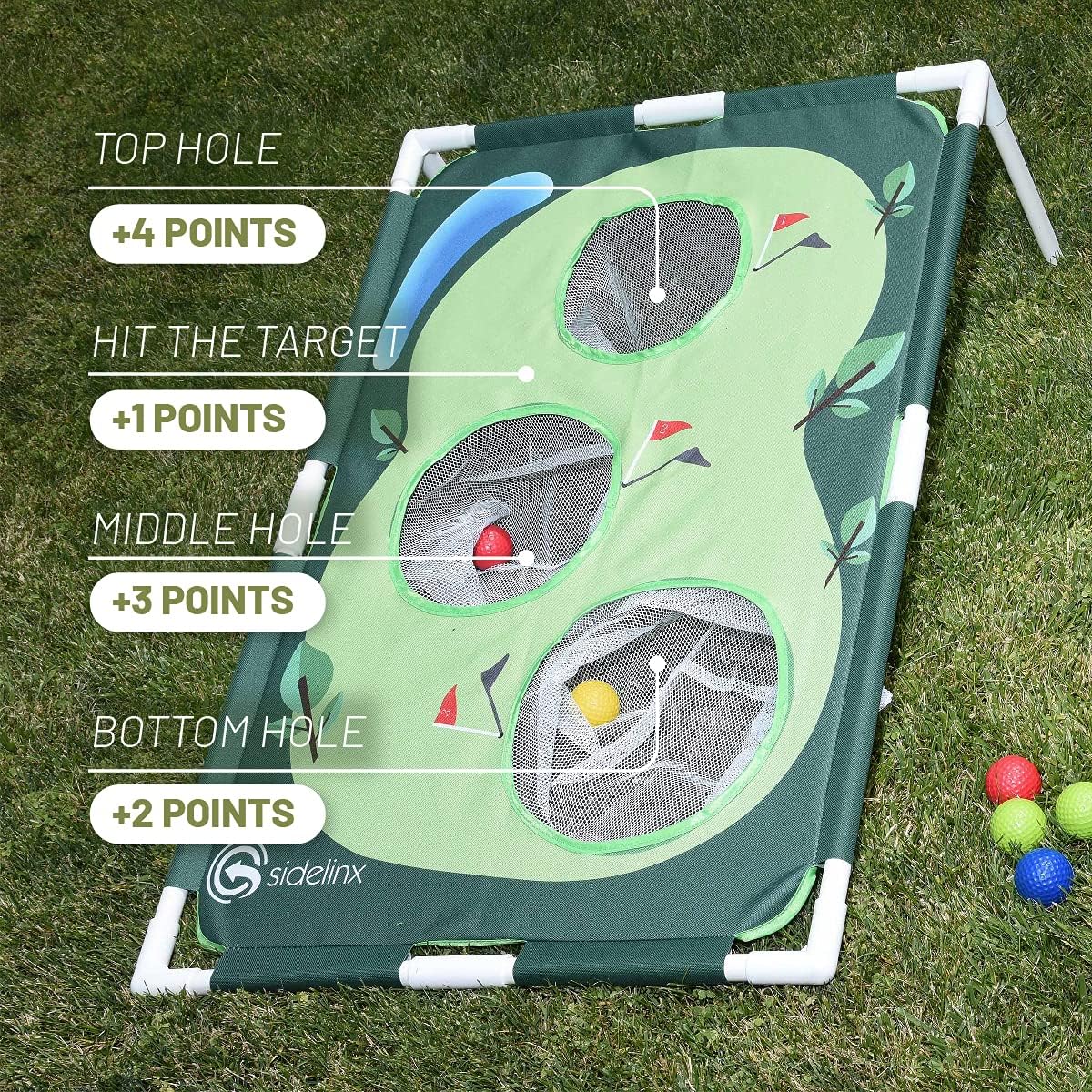 Golf Cornhole Set - Golf Yard Game - Chipping Practice Set for Both Indoors and Outdoors - Perfect Golf Gift for Men