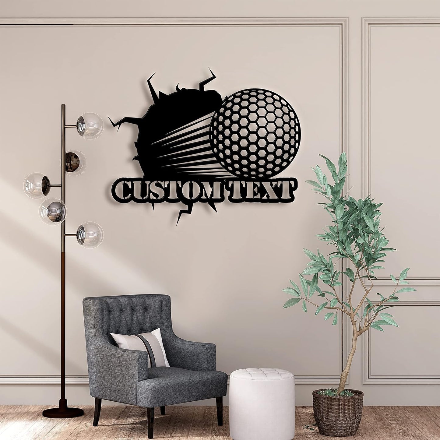 Personalized Golf Ball Decor For Boys Room, Custom Golf Metal Sign With LED Light, Home Decor, Gift For Dad, Son, Sports Lovers, Christmas Gift