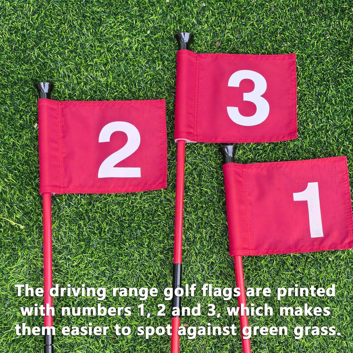 Foldable Portable Golf Flagstick (White) - Sectional Pin with Putting Flag, Great for Backyard Practice & Home Yard Golf Setup