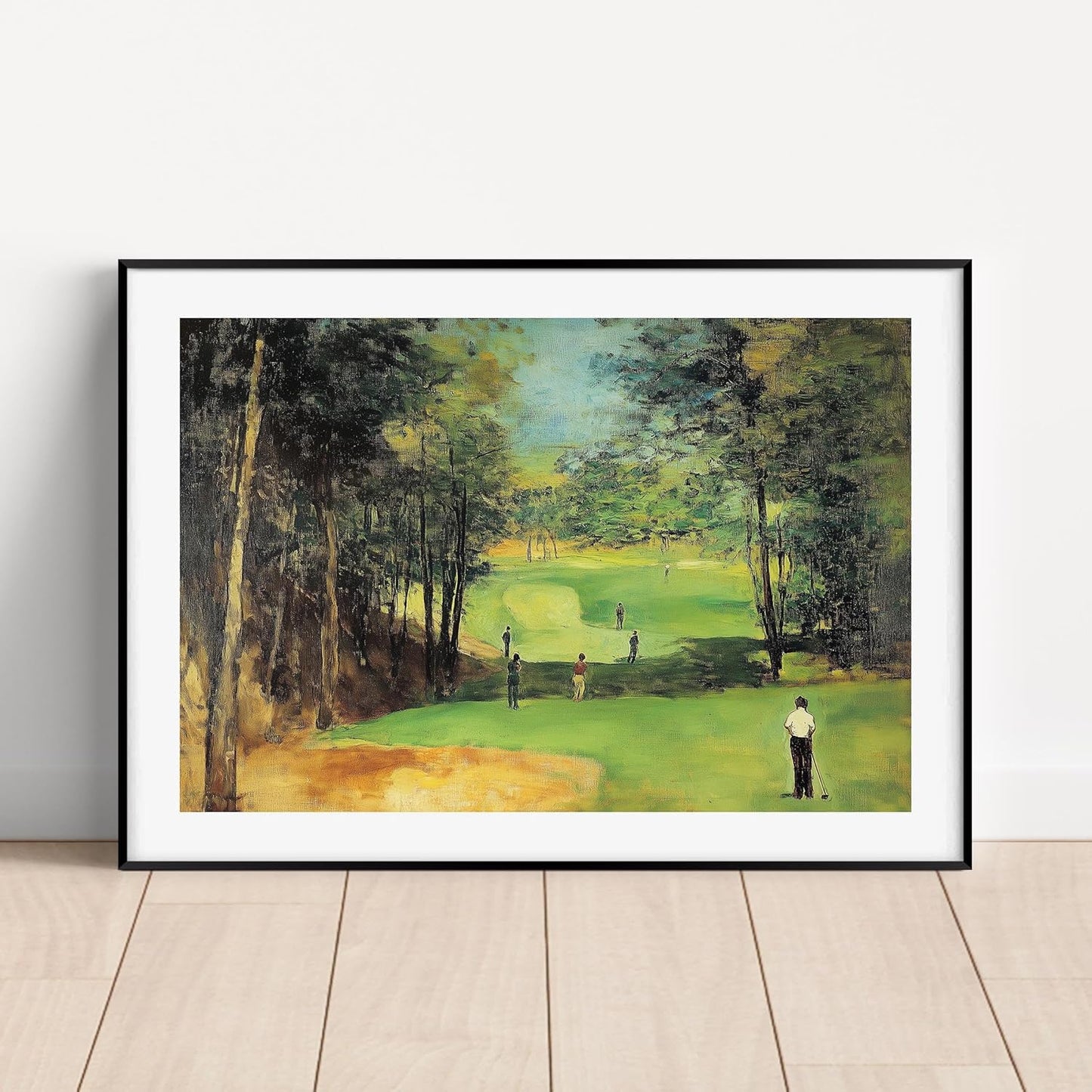Vintage Golf Course Premium Giclee Fine Art Prints - Antique Style Golf Course Painting Posters, Golf Wall Art, Aesthetic Golfing Poster for Home Office Decor, Ready to Frame