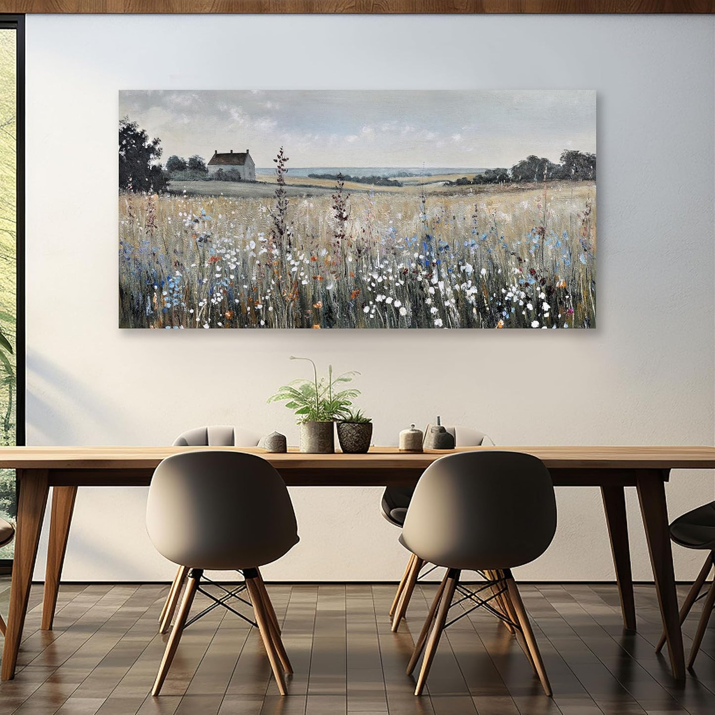 Glvzygy Canvas Wall Art Vintage Decor Artwork Classical Oil Painting Canvas Prints Vintage Landscape Wall Art Suitable for Living Room Bedroom and Office Home Decor Painting 29"x58"