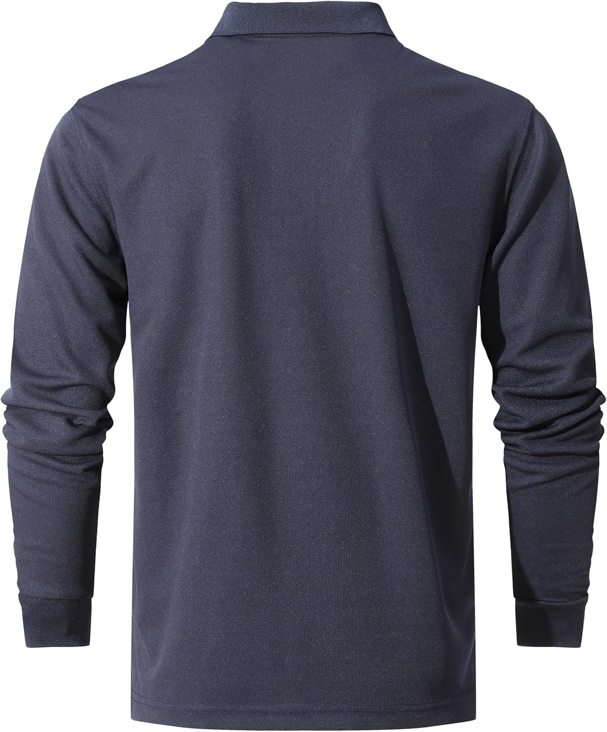 Men's Long Sleeve Polo Shirt Quick-Dry Performance Tactical Golf Shirts Regular-fit Jersey Tennis Shirt