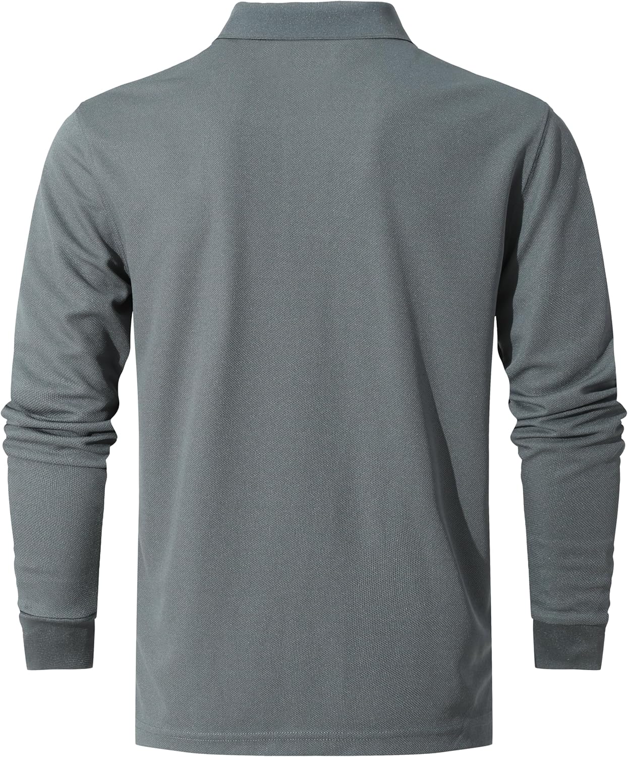 Men's Long Sleeve Polo Shirt Quick-Dry Performance Tactical Golf Shirts Regular-fit Jersey Tennis Shirt