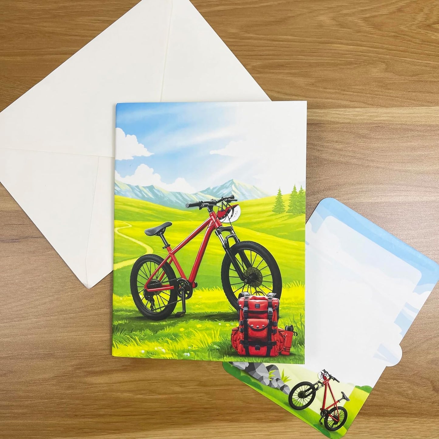 3D Mountain Bike Pop-Up Card – Handmade Cycling Paper Art for Birthday, Anniversary, Christmas, Father’s Day – Unique Gift for Him, Her, Dad, Son, Husband, Wife, Mountain Biker, Cyclist