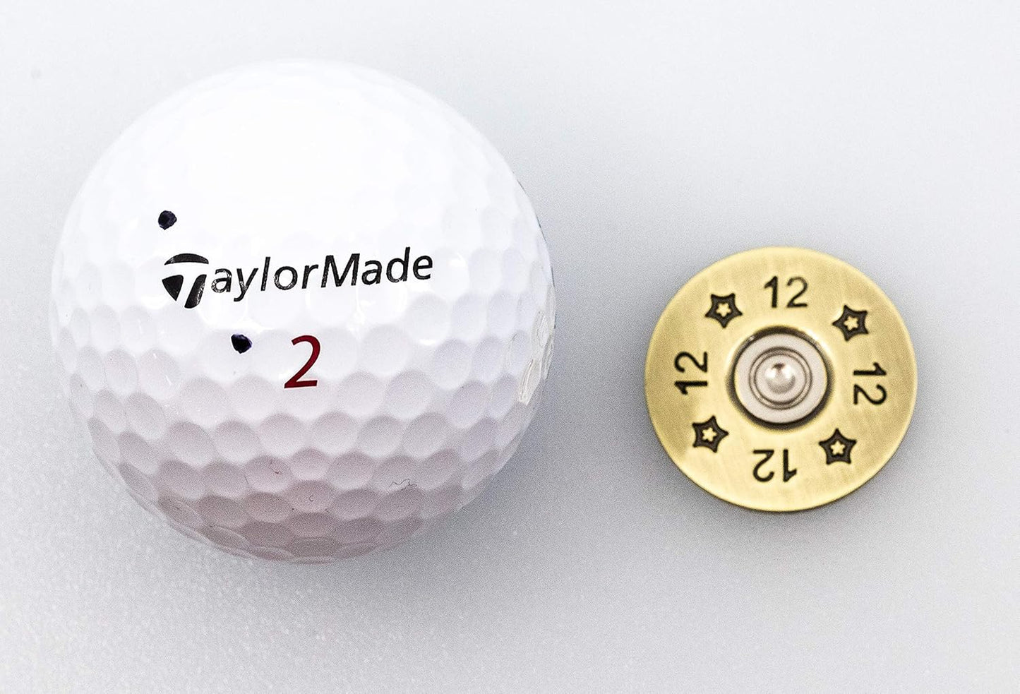 Full Metal Markers 12 Gauge Magnetic Metal Golf Ball Marker with Hat Clip for Men and Women - Unique Marker for Putting Green - Golf Accessories
