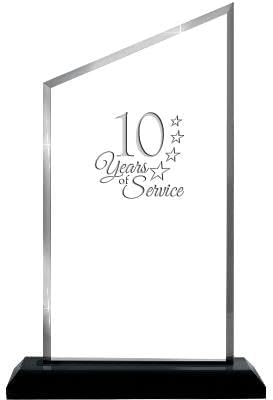 Crown Awards Personalized Acrylic Trophy, 6" Engraved Incline Slant Acrylic Award