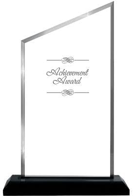 Crown Awards Personalized Acrylic Trophy, 6" Engraved Incline Slant Acrylic Award