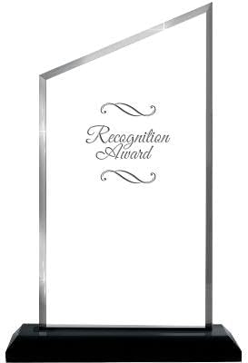 Crown Awards Personalized Acrylic Trophy, 6" Engraved Incline Slant Acrylic Award