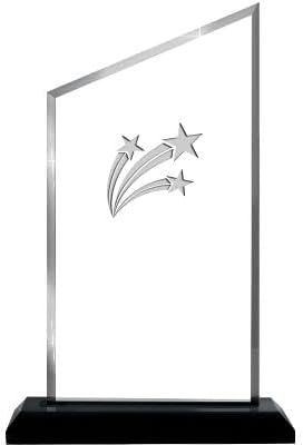 Crown Awards Personalized Acrylic Trophy, 6" Engraved Incline Slant Acrylic Award